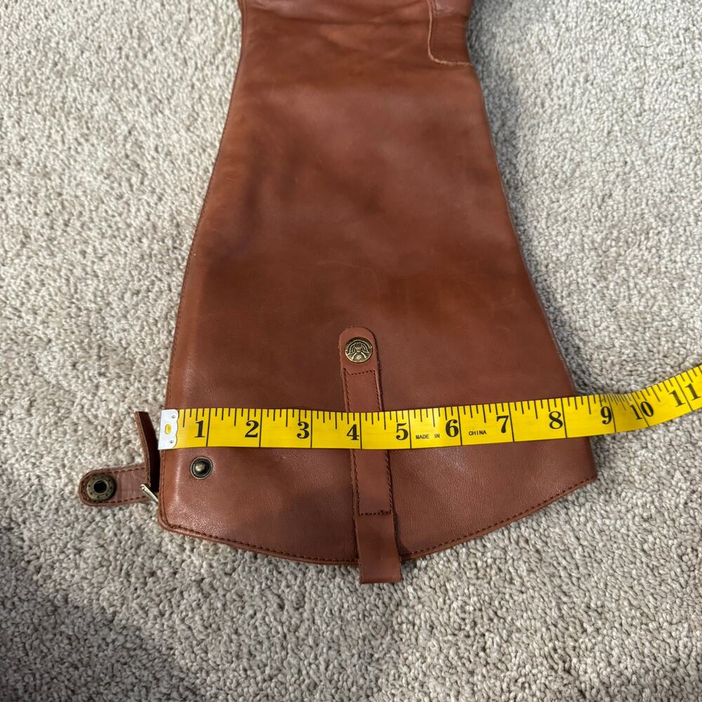 Sam Edelman Penny Tall Brown Leather Riding Boots Short Heel Women's Size 8.5 - Picture 9 of 16